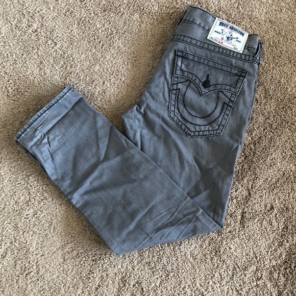 True Religion Other - men’s slim cut true religion greywash jeans